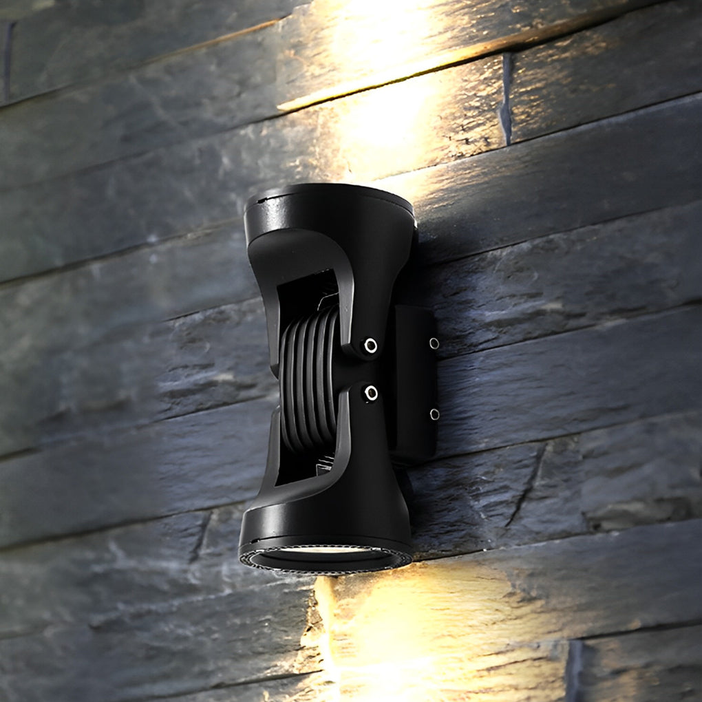 Rotating LED Up Down Outdoor Wall Light - Modern Aluminum