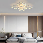 Modern Square LED Ceiling Light with Stepless Dimming & Remote