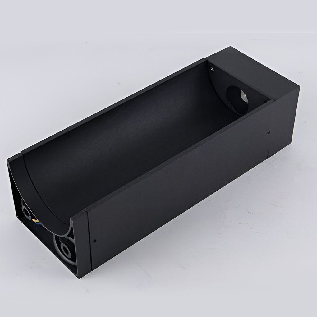 Modern Black LED Outdoor Lawn Light - Industrial Style Aluminum