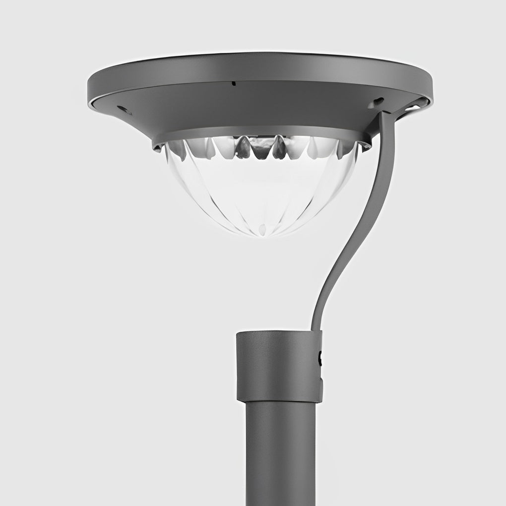 Modern Solar Half-Sphere LED Lawn Light – Aluminum & Steel