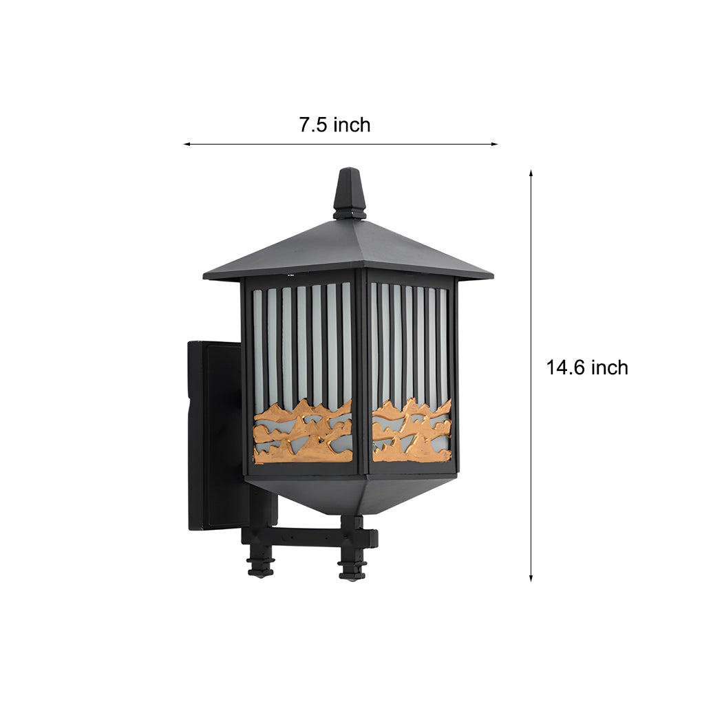 Modern Solar LED Outdoor Wall Light with Die-Cast Aluminum Frame