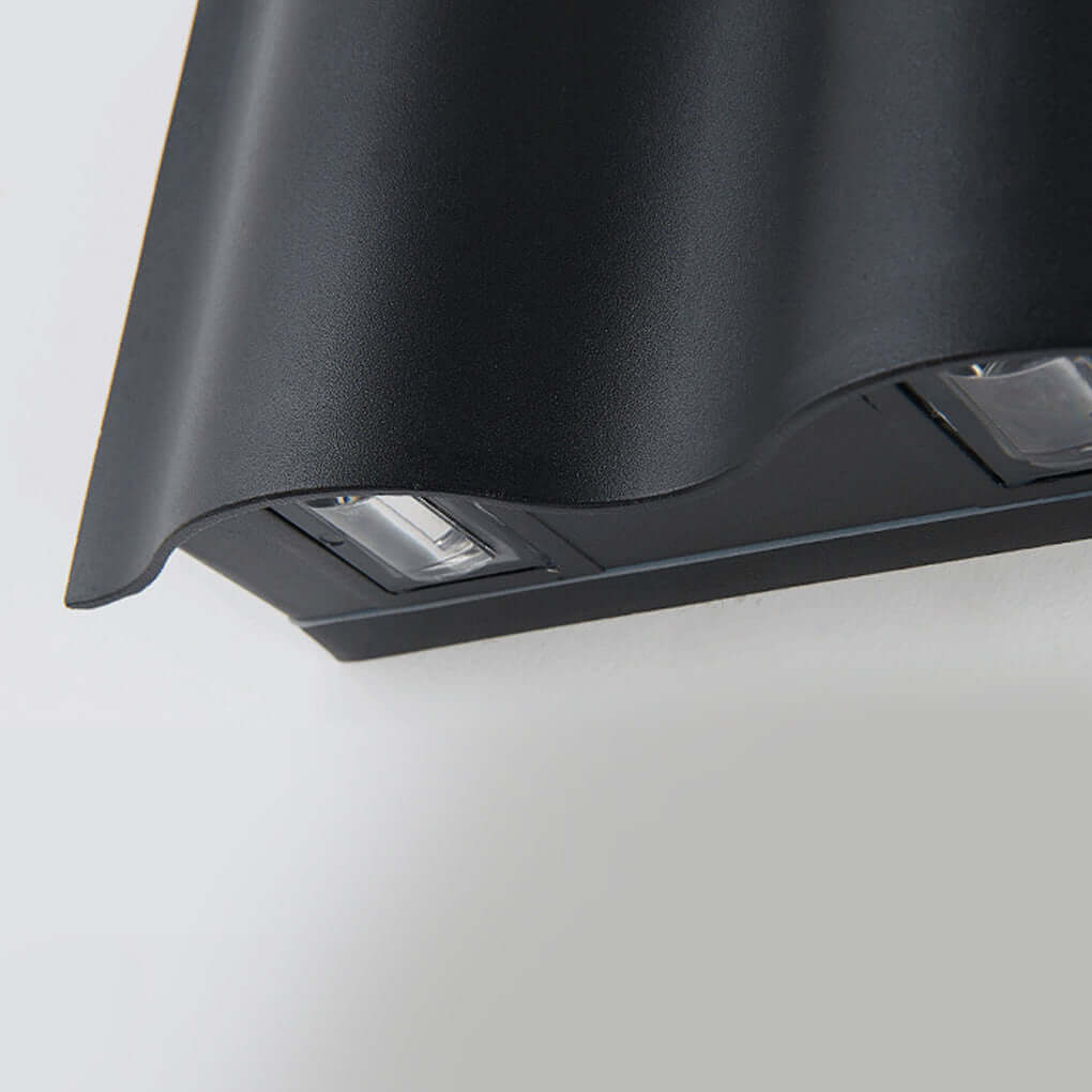 Wave Arc LED Outdoor Wall Light - Waterproof Aluminum Sconce