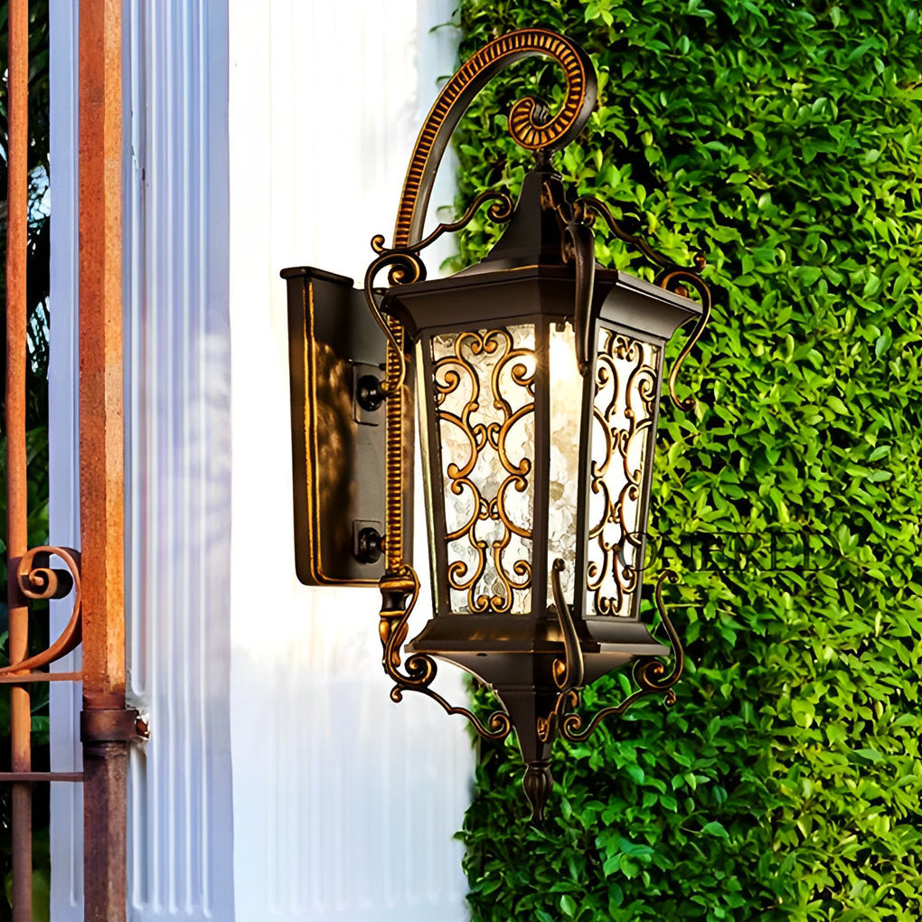 Modern Retro Outdoor Wall Lamp Waterproof Aluminum & Glass