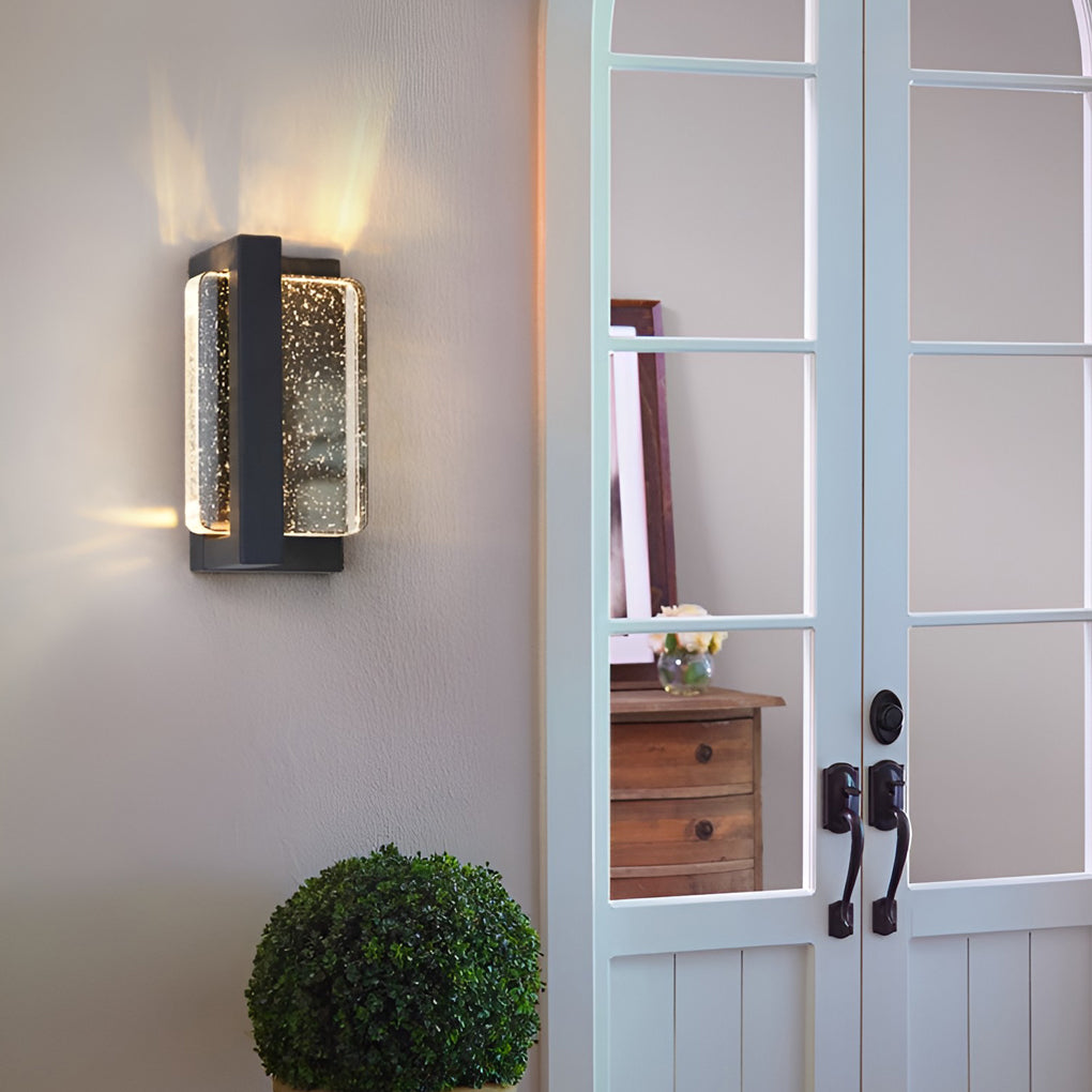 Crystal Outdoor Wall Sconce - Modern Waterproof IP65 Wall Lamp