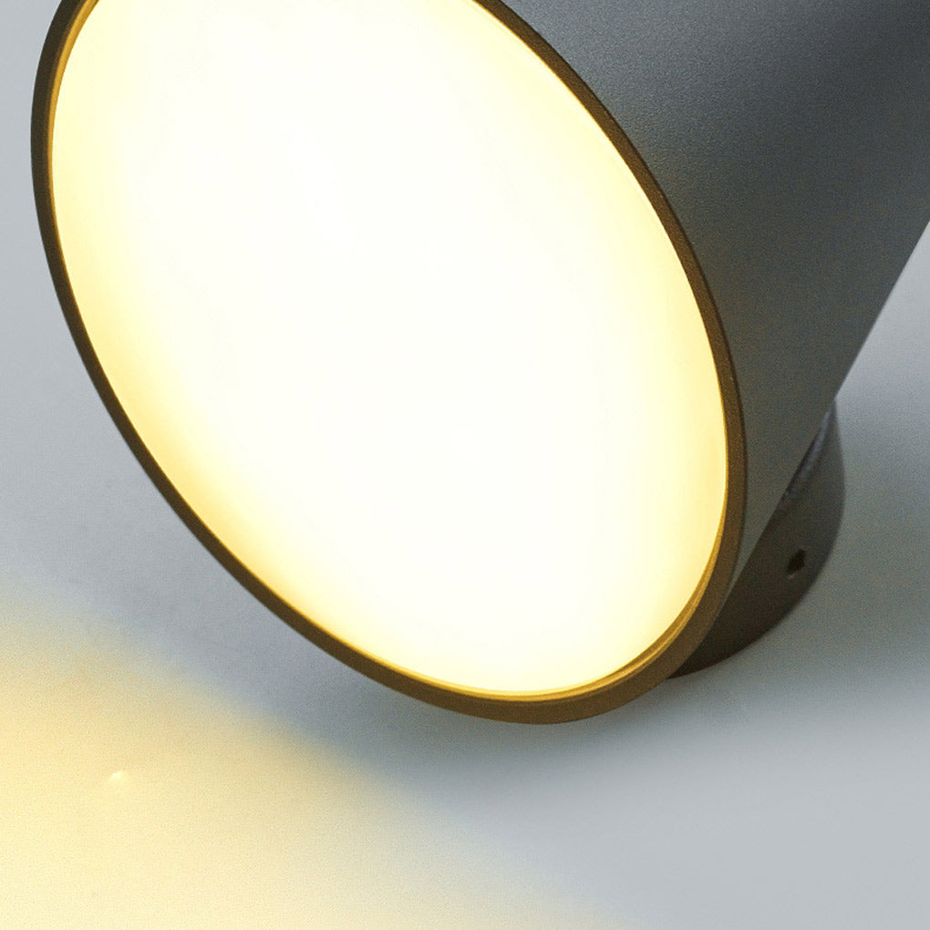Cone Shape LED Waterproof Black Outdoor Wall Lamp Modern Exterior
