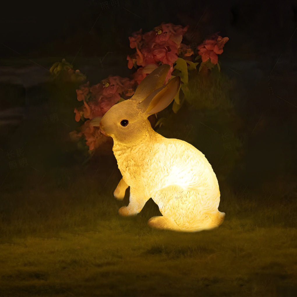 Modern Rabbit Garden Light Resin Fiberglass Outdoor Waterproof