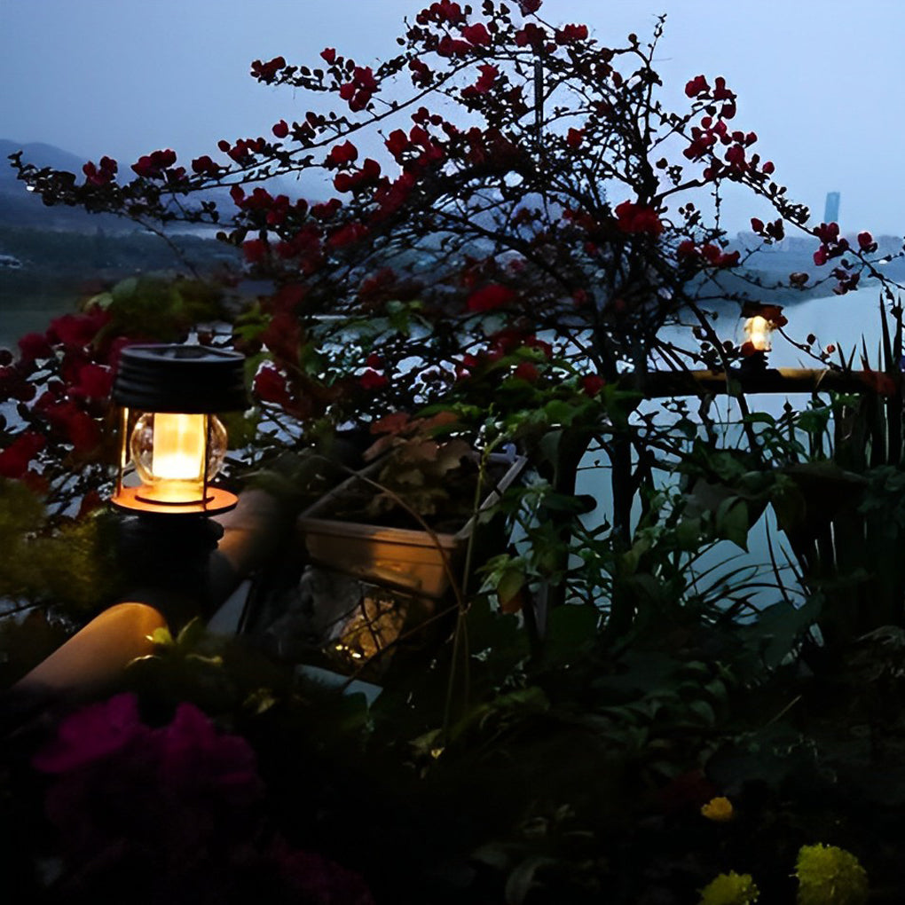Solar LED Outdoor Lantern - Portable Waterproof Garden Light