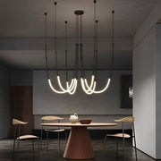 Adjustable Modern Staircase Chandelier with Iron Frame