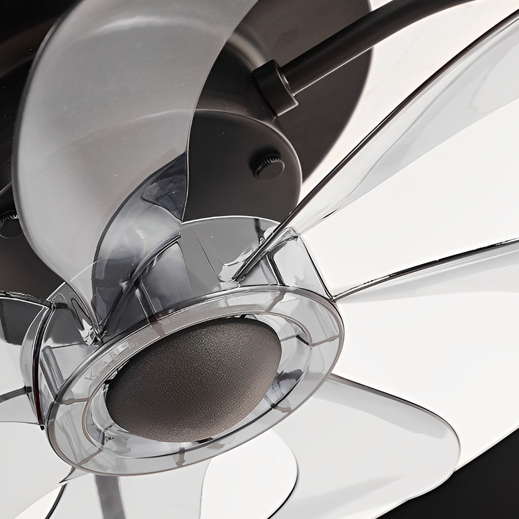 Modern Bladeless Ceiling Fan with LED Light & Remote - Silent
