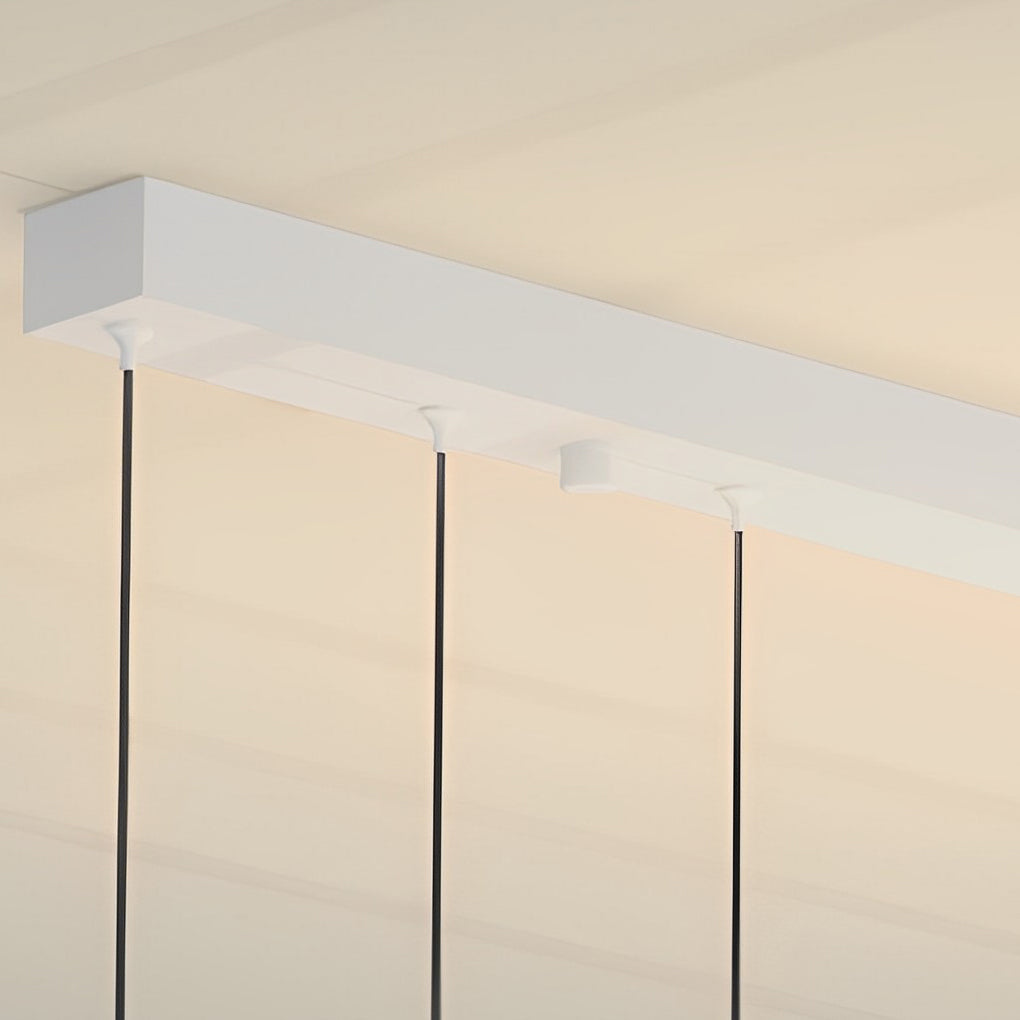 Modern White LED Square Ring Chandelier with 3-Step Dimming