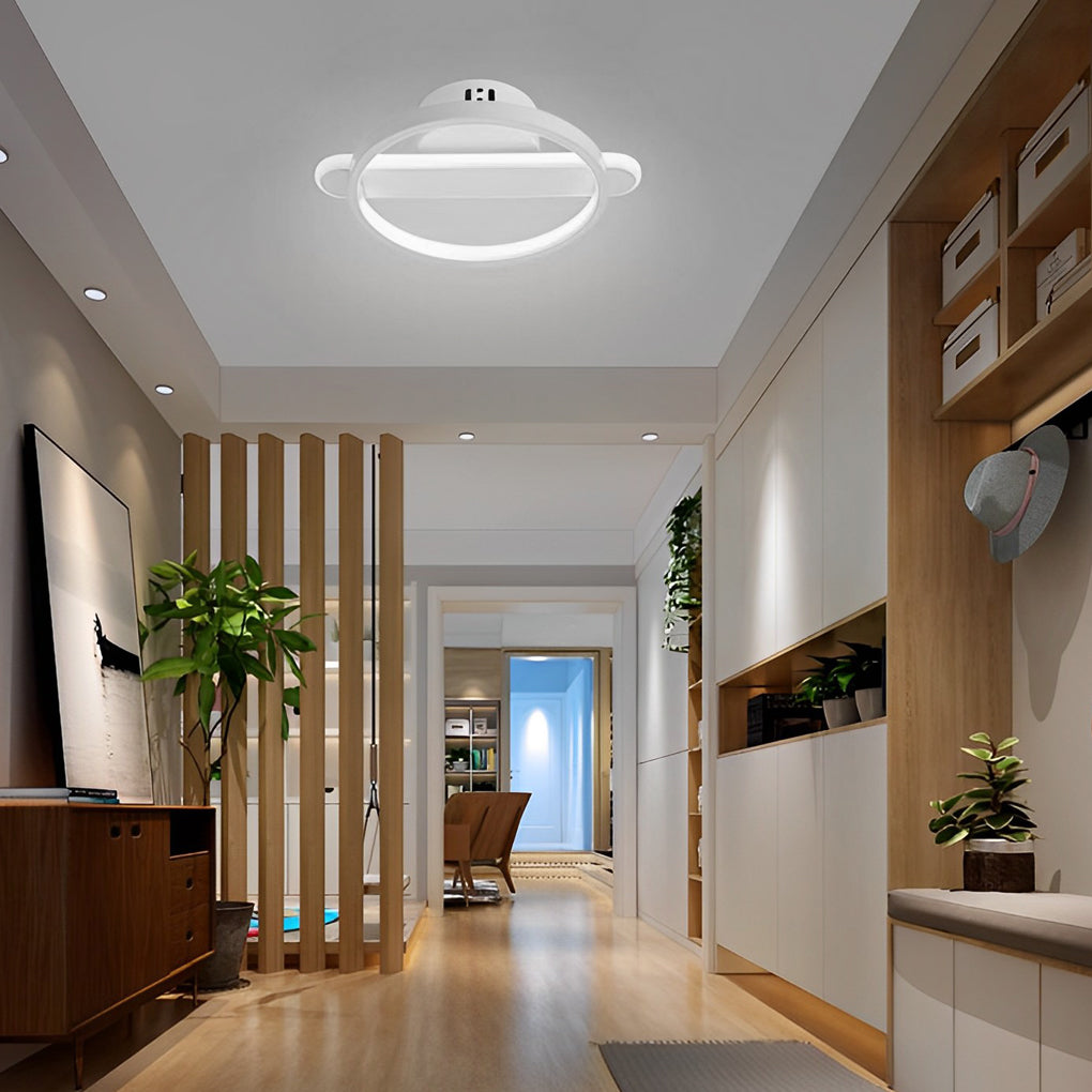 Modern LED Eye Care Wall Light - Circular Aluminum Fixture