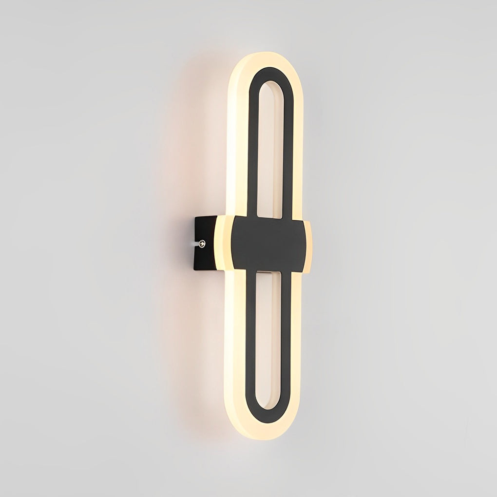 Rounded Rectangular LED Wall Sconce Modern Minimalist Iron Lighting