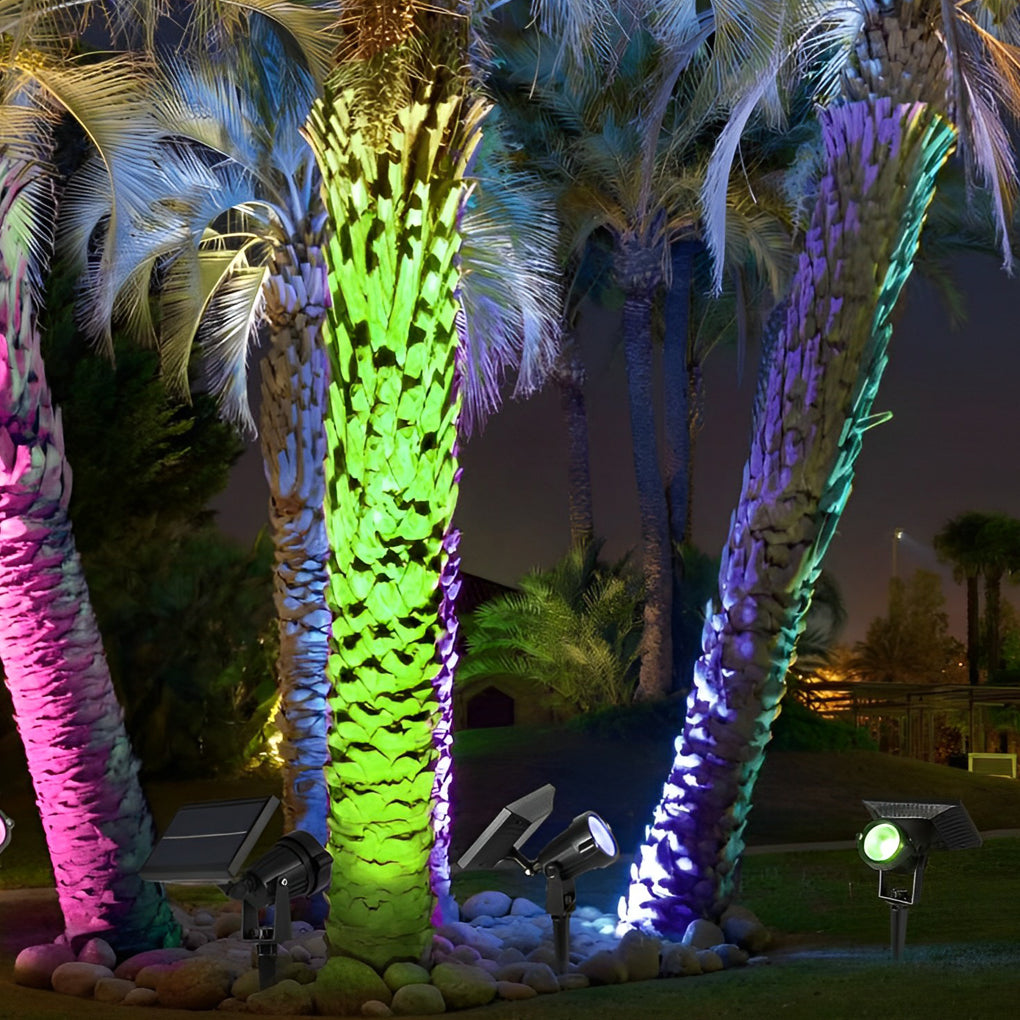Solar LED Outdoor Spotlight Adjustable Waterproof Multicolor