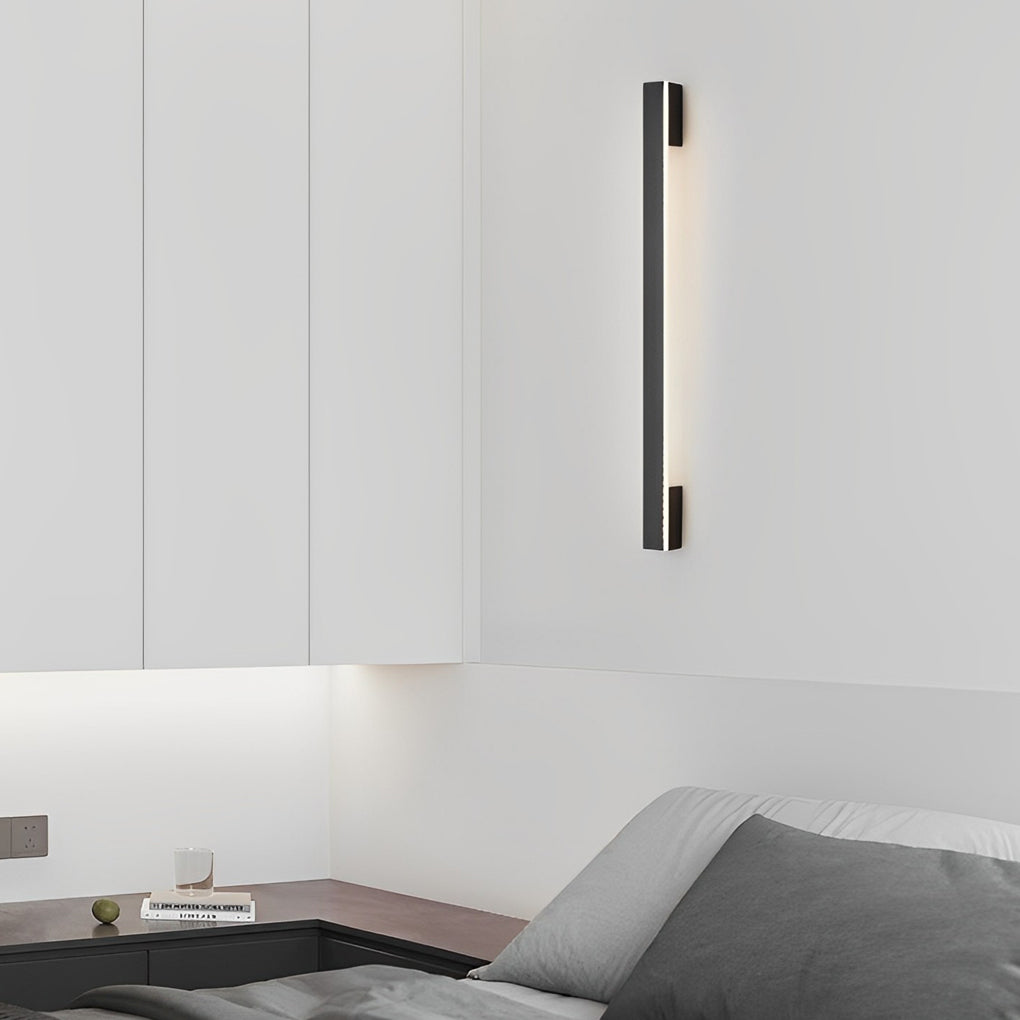 Modern Linear LED Wall Lamp with Three-Step Dimming - Copper & Acrylic