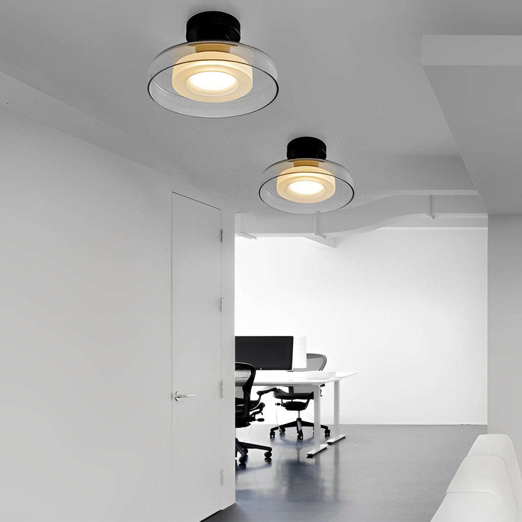 Modern Round Glass Wall Sconce with LED Light