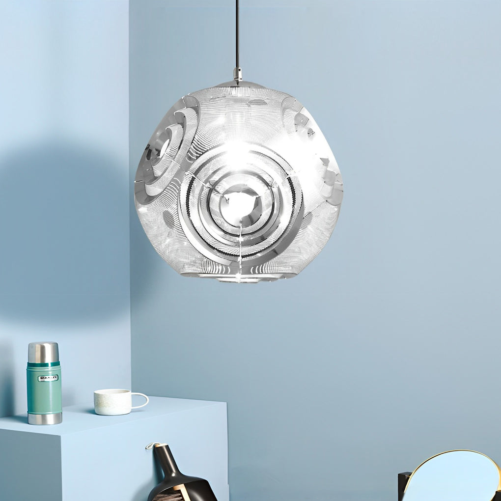Irregular Circular Stainless Steel Pendant Light
