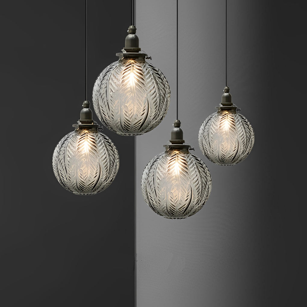 Modern Glass Ball Pendant Light with 3-Step Dimming LED