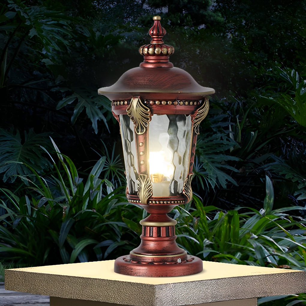 Modern Retro Solar Fence Post Light - Dual Power Aluminum Glass