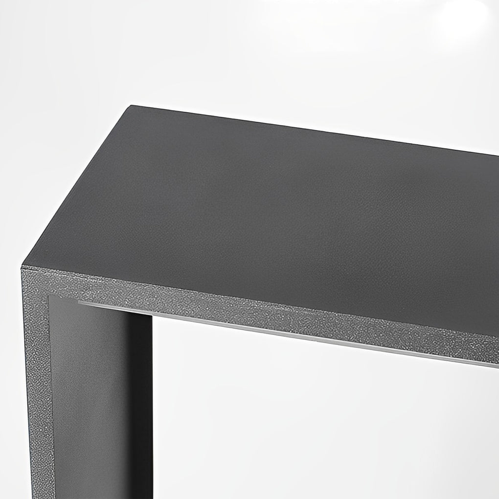 Modern Rectangular Glass LED Pathway Lights - Steel & Glass