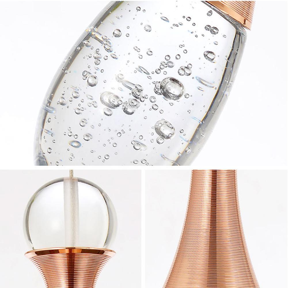 Crystal Globe Mini Pendant Light with Electroplated Metal Finish
