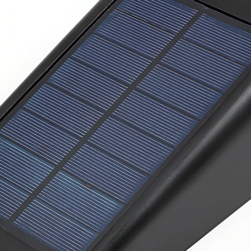 Adjustable Solar LED Outdoor Wall Light - Modern Black Waterproof