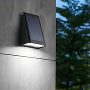 Adjustable Solar LED Outdoor Wall Light - Modern Black Waterproof