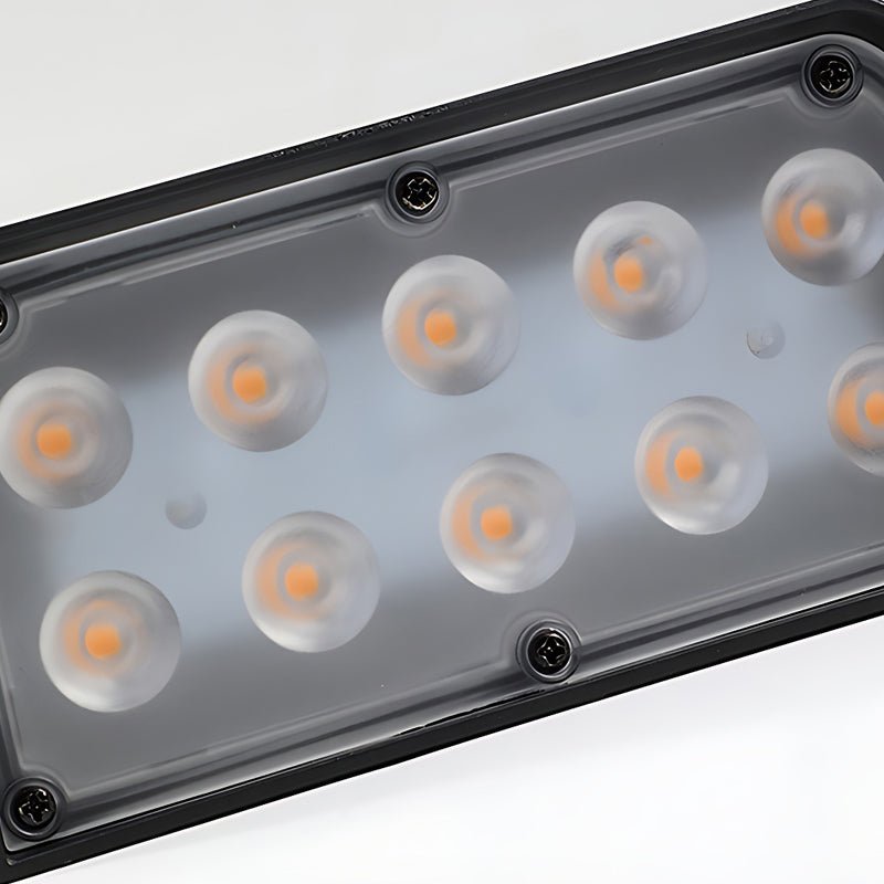 Adjustable Solar LED Outdoor Wall Light - Modern Black Waterproof