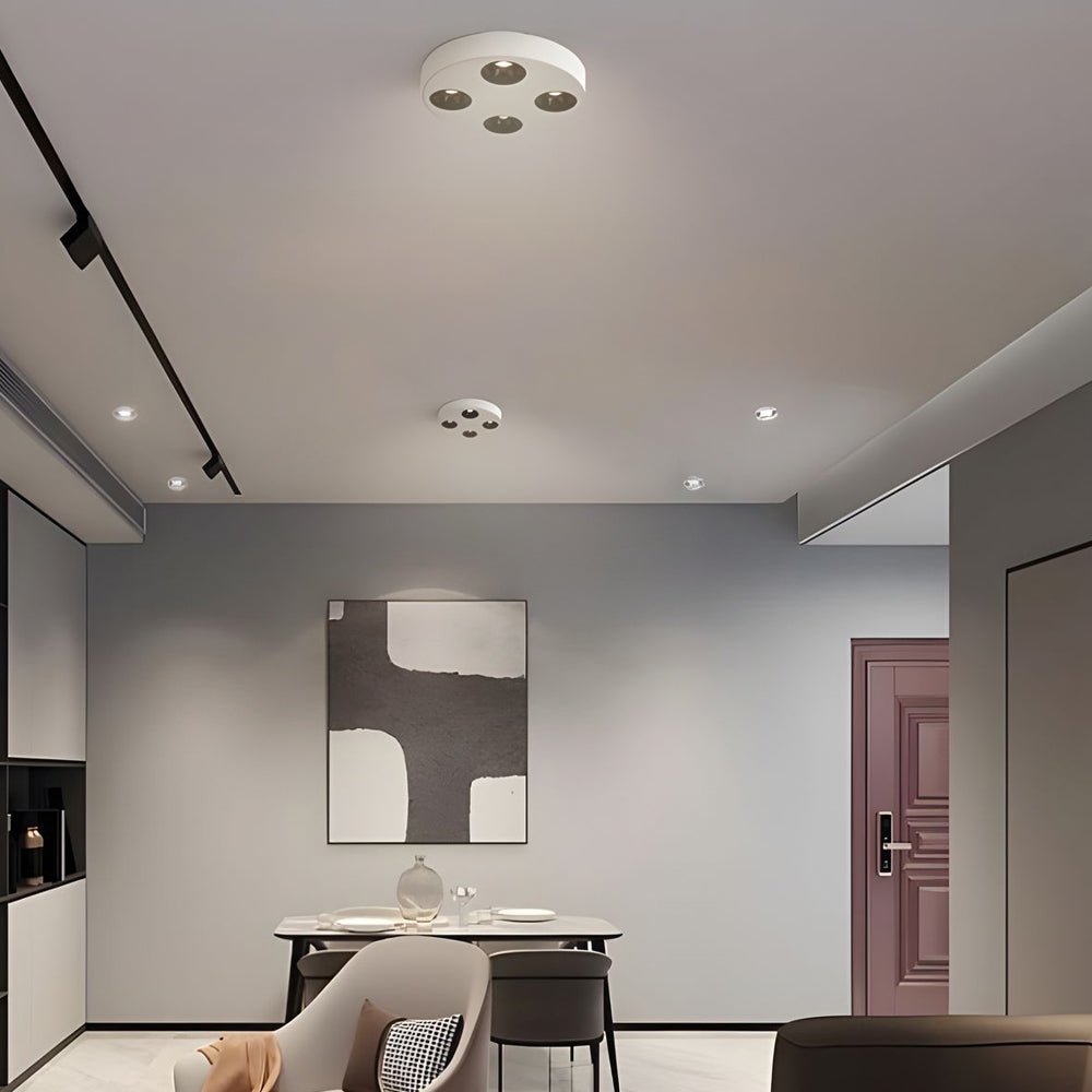 9.1-Inch Modern LED Flush Mount Ceiling Light - 4-Light Aluminum