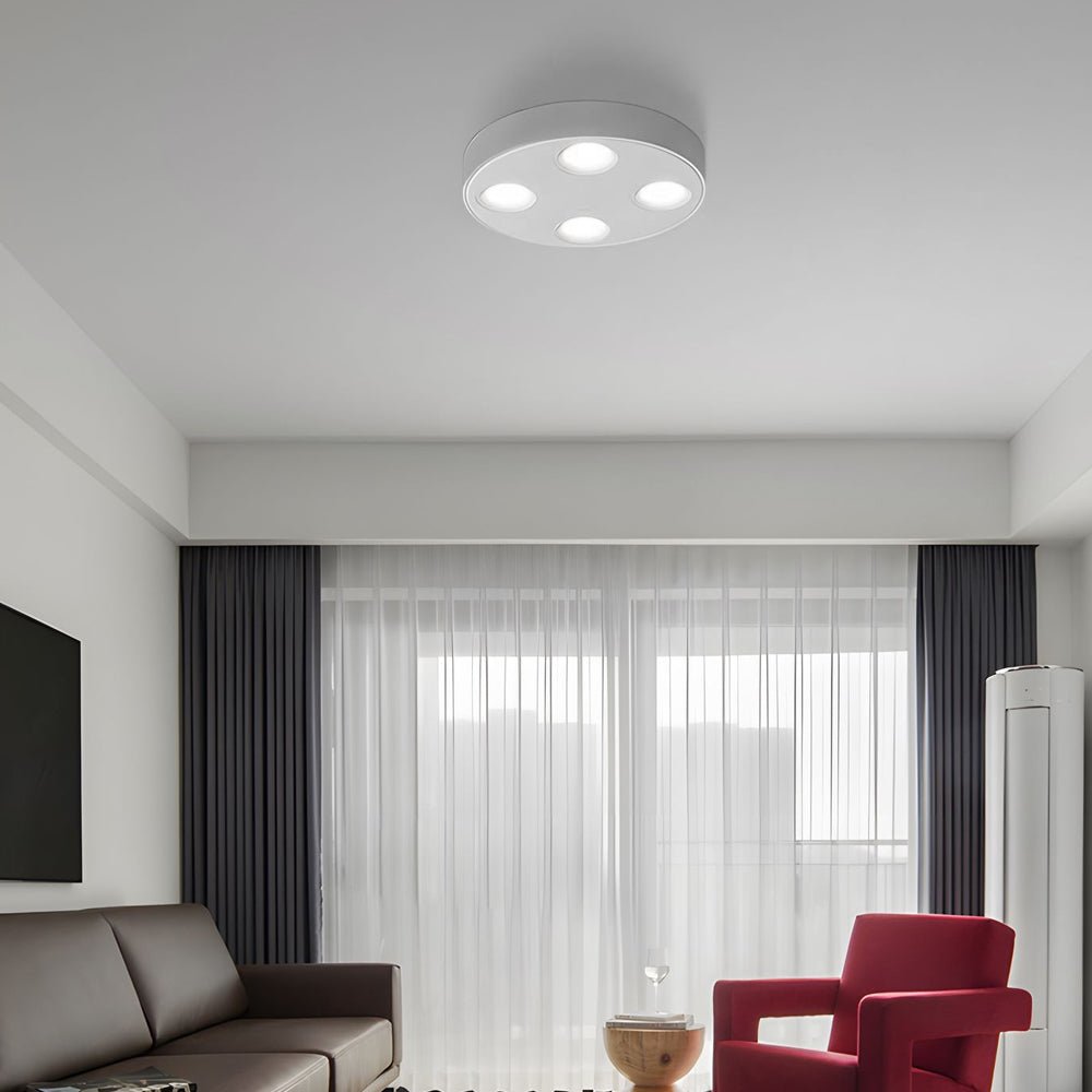 9.1-Inch Modern LED Flush Mount Ceiling Light - 4-Light Aluminum