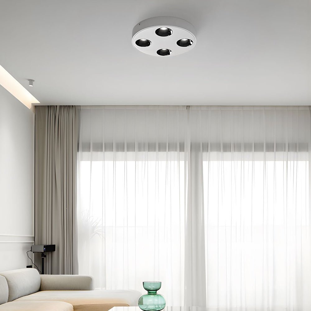 9.1-Inch Modern LED Flush Mount Ceiling Light - 4-Light Aluminum