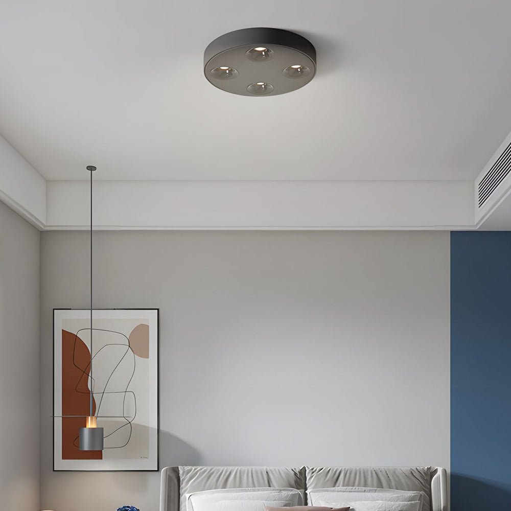 9.1-Inch Modern LED Flush Mount Ceiling Light - 4-Light Aluminum