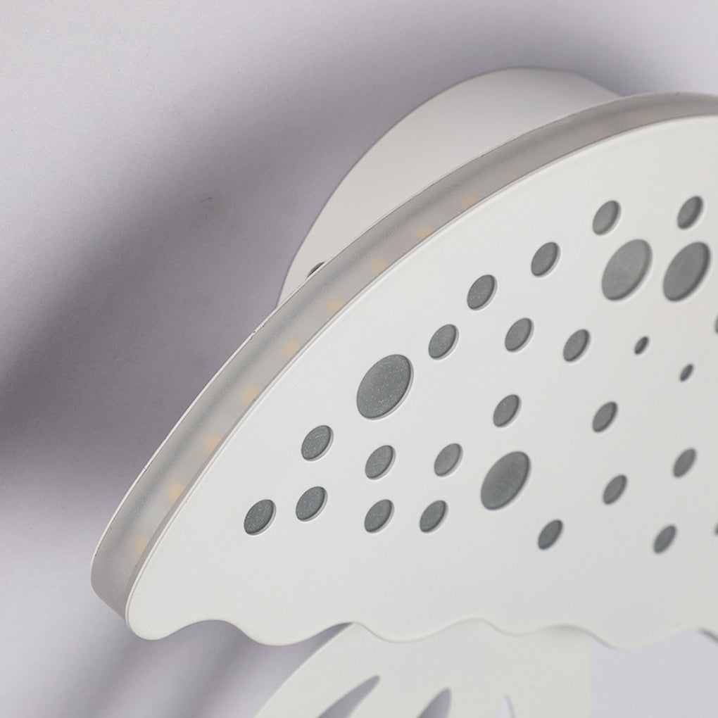 Jellyfish LED Wall Sconce - Modern Acrylic & Metal White Finish