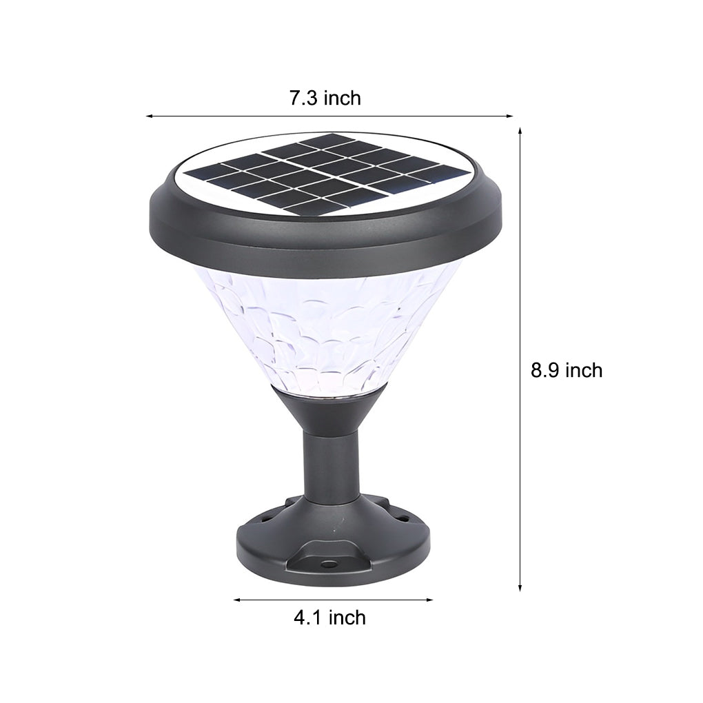Modern Solar Fence Post Light with Colorful Gradient Modes