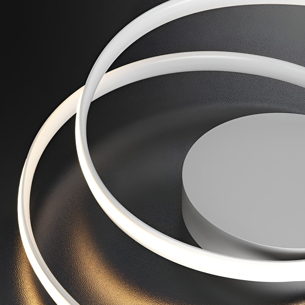 Modern Circular LED Flush Mount Ceiling Light with Dimming