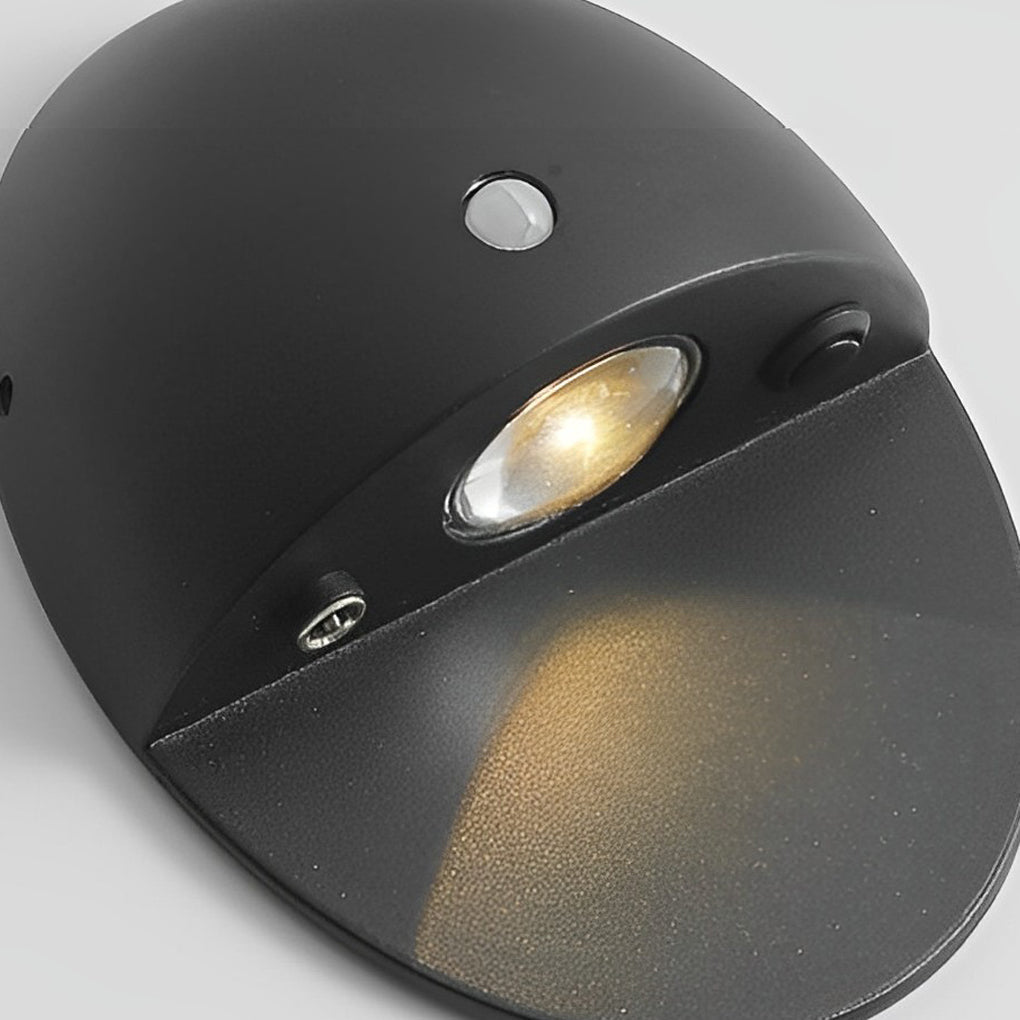 Oval Motion Sensor Rechargeable LED Wall Lamp - Aluminum