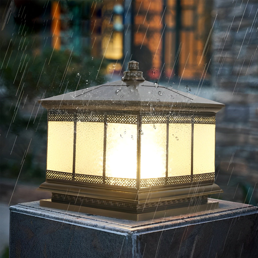 Solar Fence Post Light with Four-Step Dimming | Waterproof Outdoor