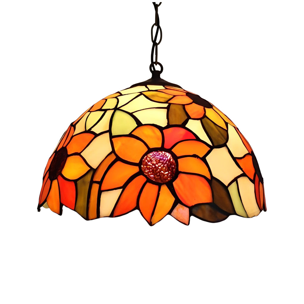 Handmade Baroque Glass Chandelier with Colorful Design