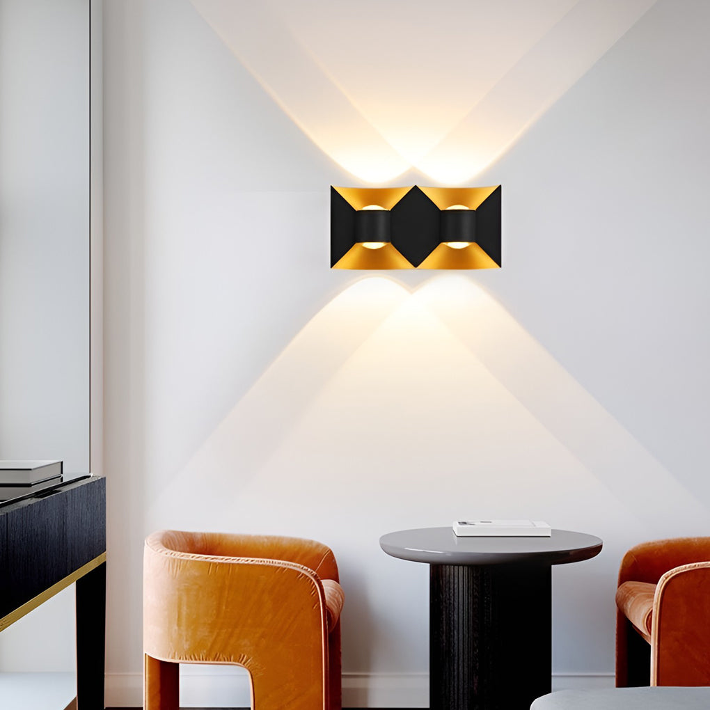 Square LED Outdoor Wall Sconce 6W Waterproof Up Down Light