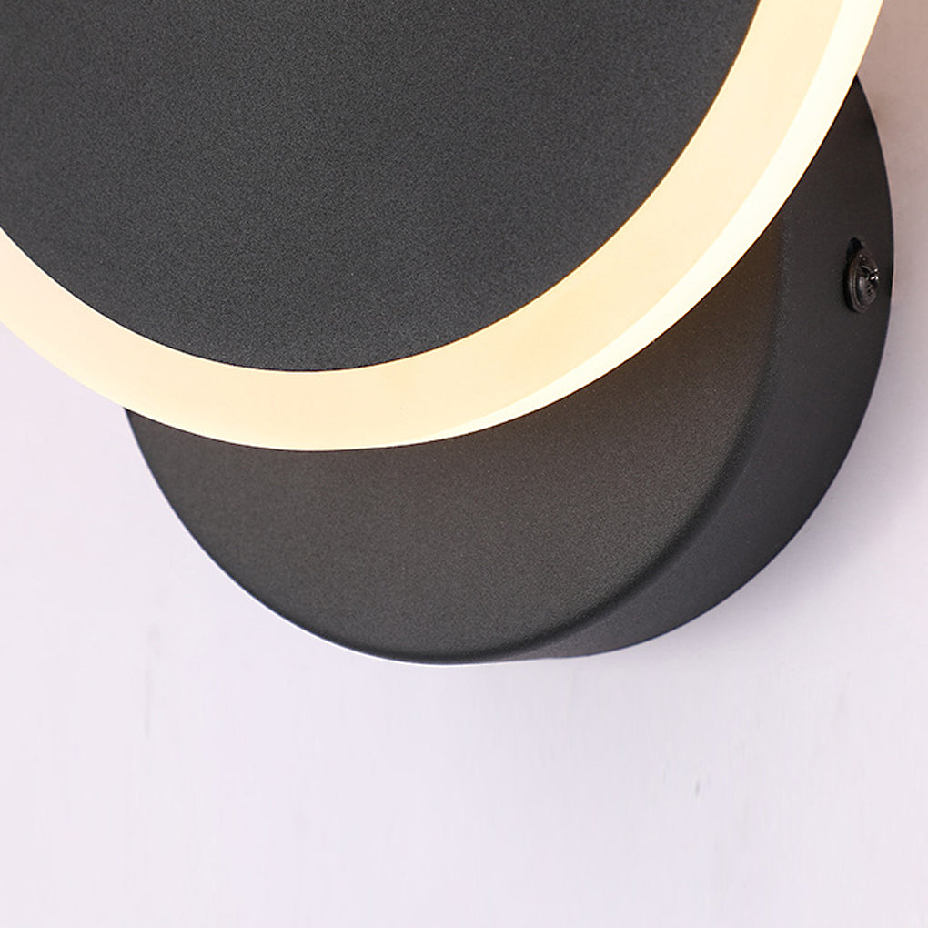 Rotatable LED Wall Sconce Modern Iron Acrylic Round Wall Light