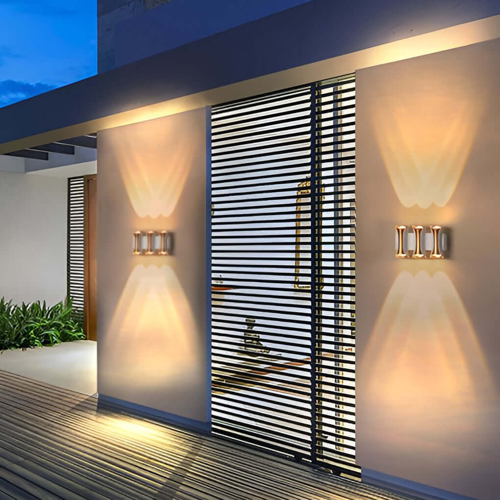 Modern LED Outdoor Wall Sconce - Up Down Light Waterproof IP54