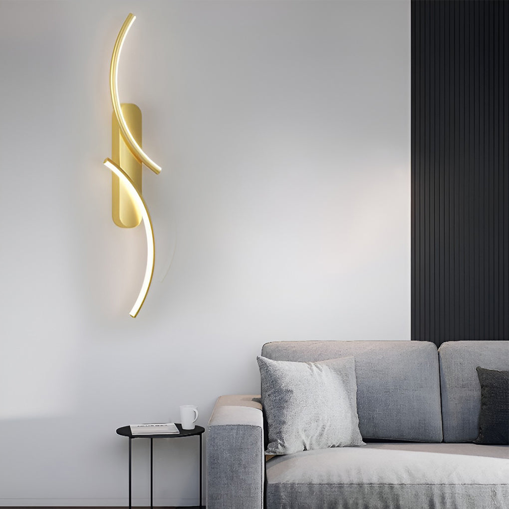 S-Shaped LED Wall Sconce Modern Three-Color Silicone Light
