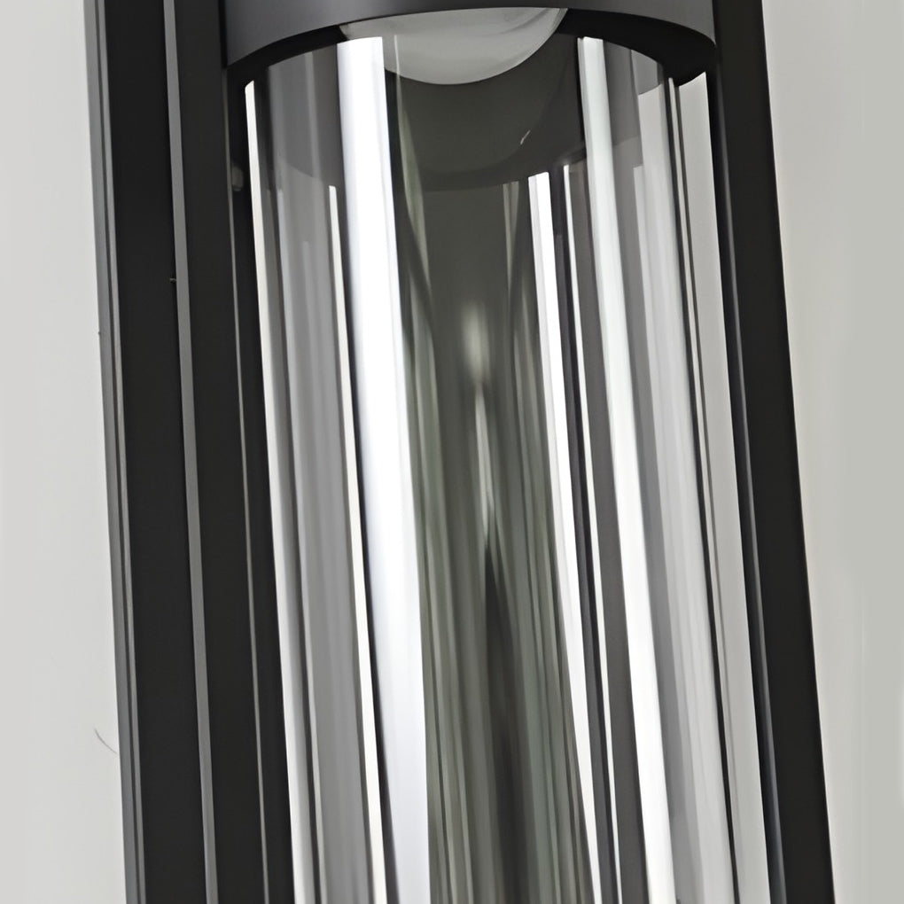 Industrial Glass Outdoor Wall Sconce Waterproof Antique Black