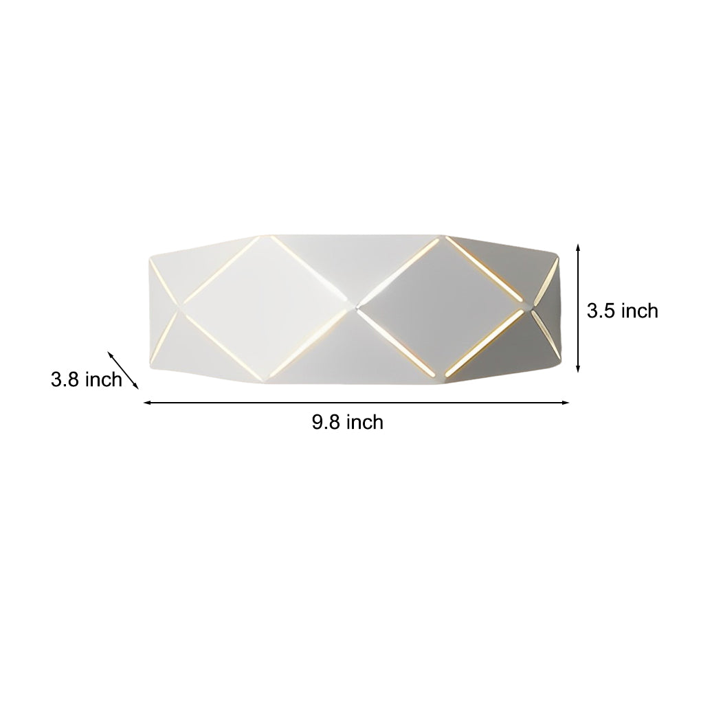 Modern Geometric Iron Acrylic Wall Sconce with Backlight