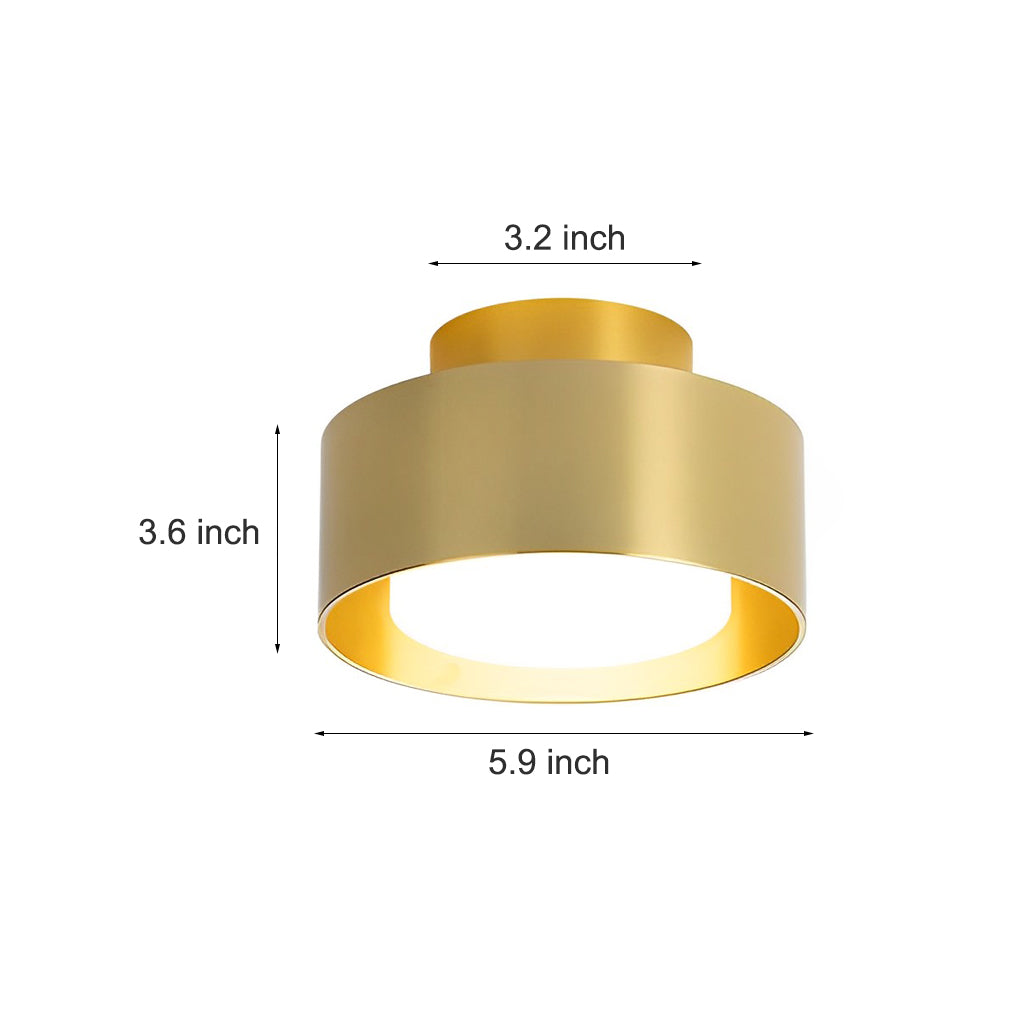 Modern Round Aluminum LED Flush Mount Ceiling Light