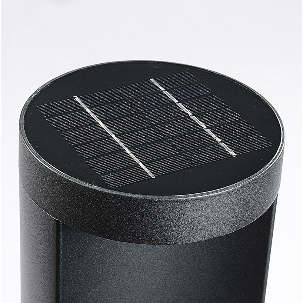 Modern Cylinder Lawn Lamp - LED Solar & Hardwired Outdoor Light