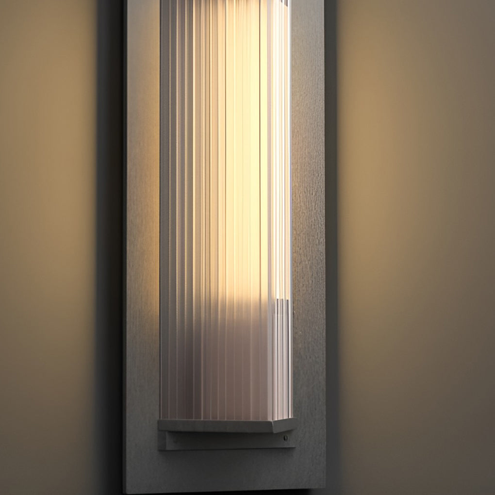 Industrial LED Solar Outdoor Wall Light – Aluminum & Glass