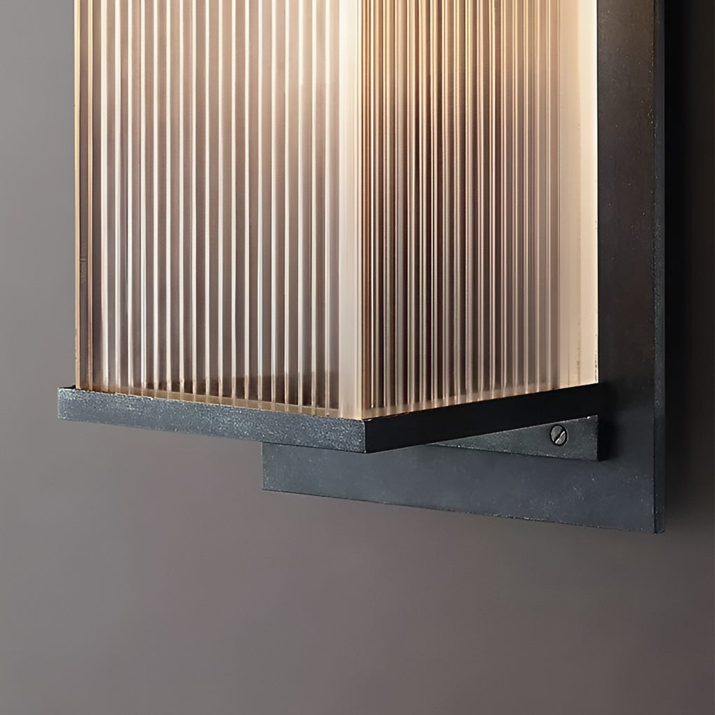 Modern Rectangular LED Outdoor Wall Light - Waterproof Metal Sconce
