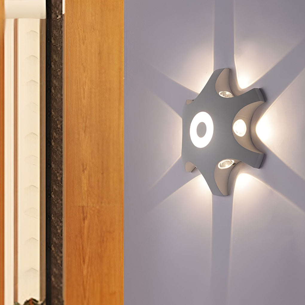 Flower Shaped LED Waterproof Outdoor Wall Sconce Aluminum