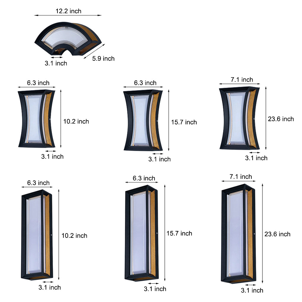 Modern Waterproof Aluminum Outdoor Wall Light with PC Shade