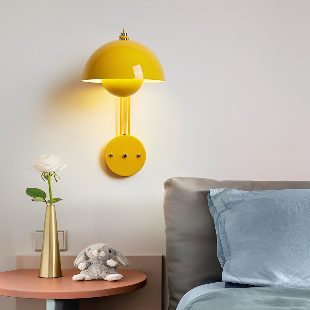 Modern Circular Wall Sconce with Three-Step Dimming - Iron Finish